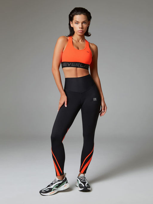 1938 Спортивный топ-бра с черной брендированной резинкой