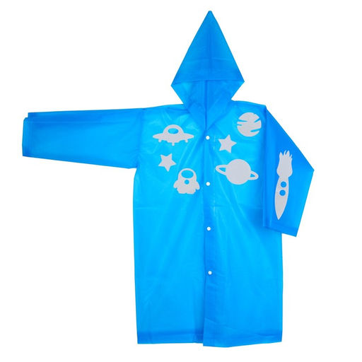 Дождевик Космос со светоотражающими наклейками, рост 120-160 см - Funny toys фото 3