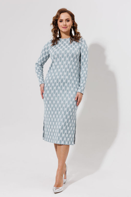 Платье Galean Style 971 серо-голубой