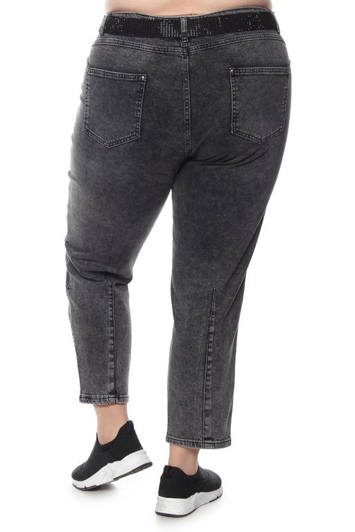 Черные джинсы с ремнем 703643