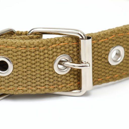 Ошейник брезентовый двухслойный, 58 х 2,5 см, песочный - Пижон фото 3