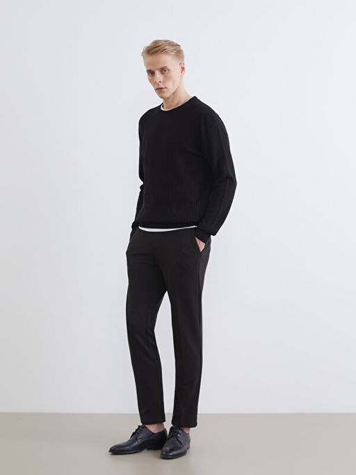 Bisiklet Yaka Erkek Triko Kazak