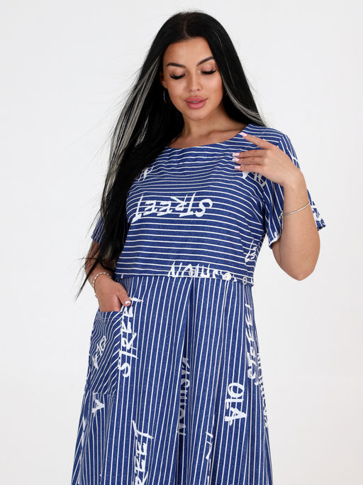 Мария ПЛАТЬЕ ЖЕНСКОЕ (Синий) - А-дина фото 5