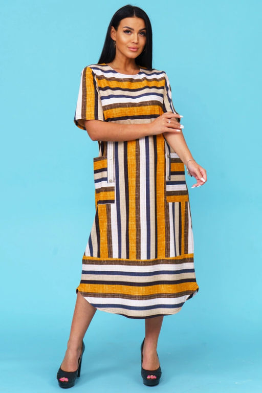 Платье женское, цвет оранжевый