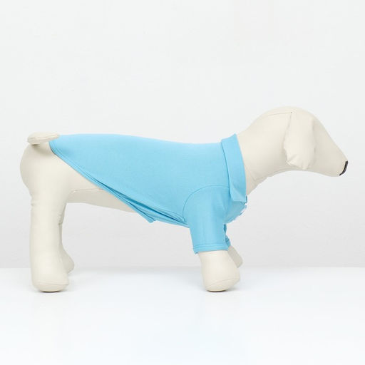 Футболка-поло для животных, XS (ДС 20, ОГ 30, ОШ 21 см), голубая - Simaland фото 2