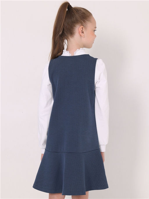 Сарафан Апрель 1ПДС3456176 жаккард синий  фото 2