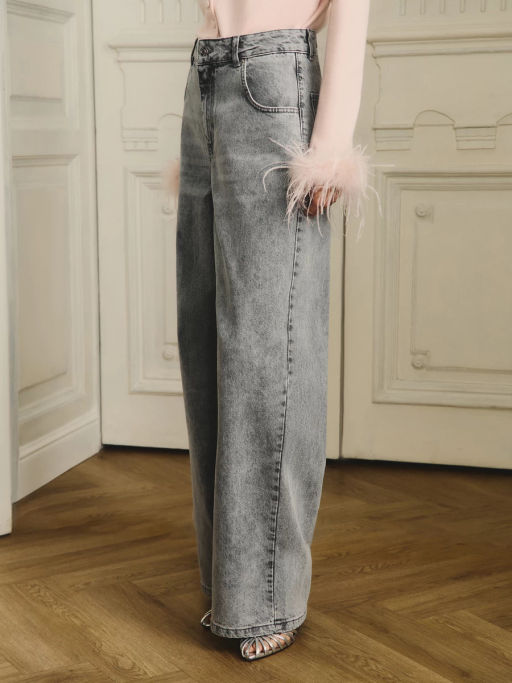 Джинсы wide leg с высокой посадкой / Zarina