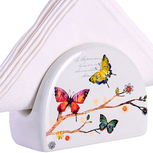 60130 Салфетница на стол 9,5х4,4х7,1см Бабочки в саду доломит LR (х60) - Mayer&boch фото 2