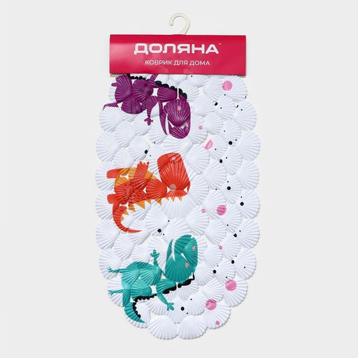 Коврик противоскользящий в ванну Доляна «Драконы», на присосках, 38×68 см