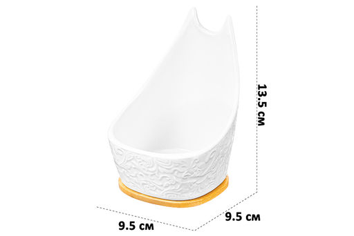 Подставка под ложку 180 мл 9,5*9,5*13,5 см Лоза на бамбуковой подставке - Elan gallery фото 2