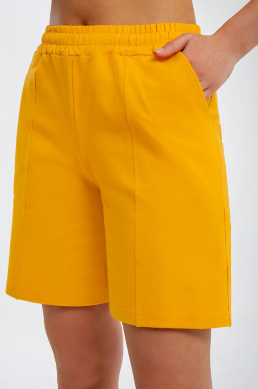 Арт. 2366 Костюм женский с шортами 42-50 (5 шт) Цвет:верх-горчичный,низ-горчичный - Калинка фото 8