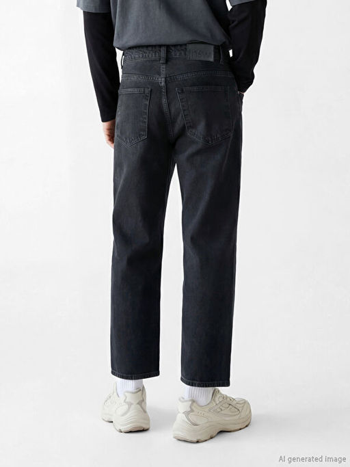 Wideleg Erkek Jean Pantolon