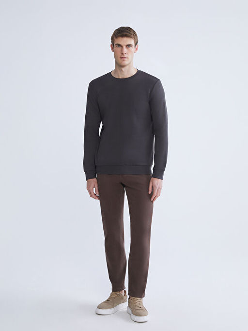 Bisiklet Yaka Erkek Sweatshirt