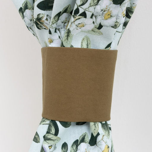 Шторы для кухни Доляна Apple flowers 146х180 см - 2 шт, подхваты - 2 шт, 100% хлопок, 164 г/м2  фото 3