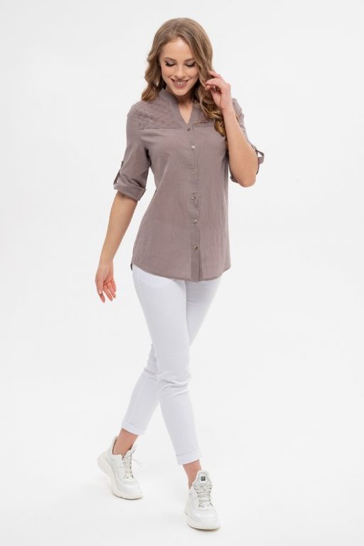 Рубашка М-479капучино