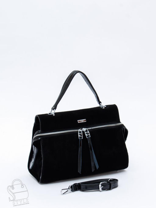 Сумка женская кожаная 9675MSS black Velina Fabbiano-Safenta в Новосибирске