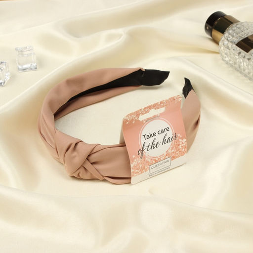 Цена за 2 шт. Ободок для волос «Кокетка», 3 см, бежевый