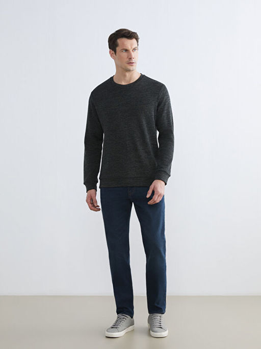 Bisiklet Yaka Erkek Sweatshirt