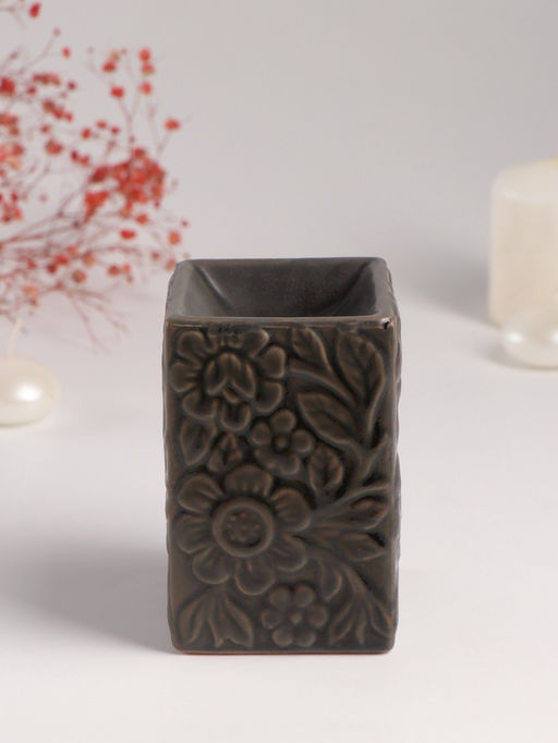 Аромалампа для эфирных масел Цветочный букет, керамика, т. оливковая, 7.7?7.7?12 см - Simaland фото 2