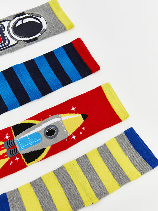 Desenli Erkek ?ocuk Soket ?orap 7li