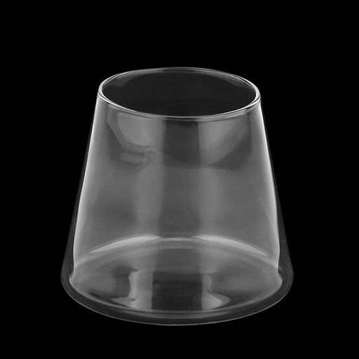 Стакан стеклянный "Пирамида" 400мл, д9,8см, h8,6см, горло д6,5см, в коробке (Китай)