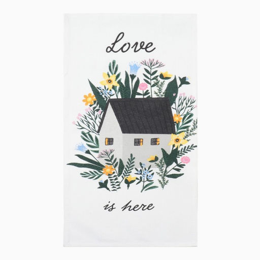 Полотенца кухонные набор 2 шт. Доляна Love, 28?46 см, рогожка, хлопок 100%, 160 г/м?