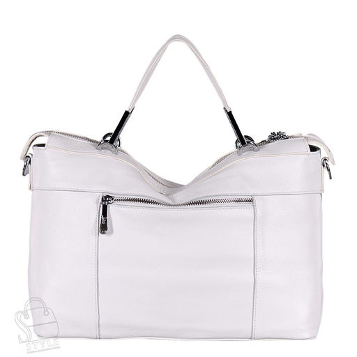 Сумка женская кожаная 98045 white Velina Fabbiano-Safenta/30 в Новосибирске