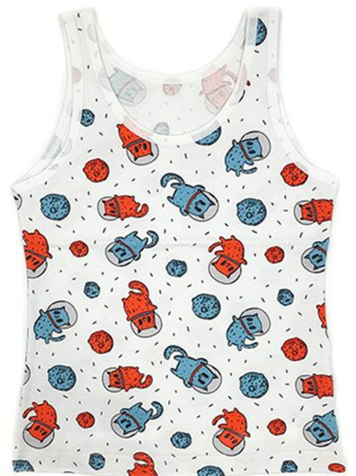 Майка д/дев. оранжево-бирюзовый 4117