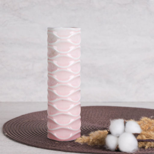 Цена за 1 шт. Ваза 18 см Розовый / FLM-65 /уп 72/ПРОМО АКЦИЯ