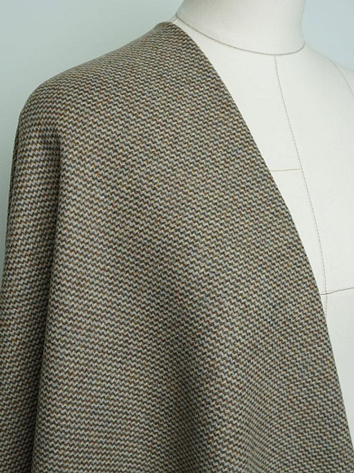 Шерсть пальтово-костюмная Твид цв.Коричневый/серый/песочный, ш.1.5м, шерсть-50%, п/э-50%, 380гр/м.кв - Купава фото 12
