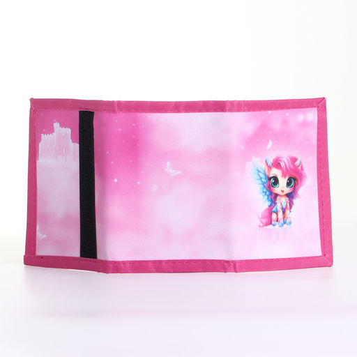 Кошелёк детский на липучке «Выбражулька», розовый