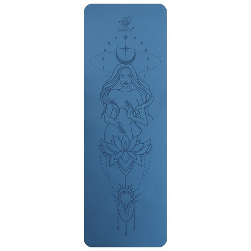 Коврик для фитнеса и йоги Sangh Moon, нескользящий, 183×61×0.6 см, синий