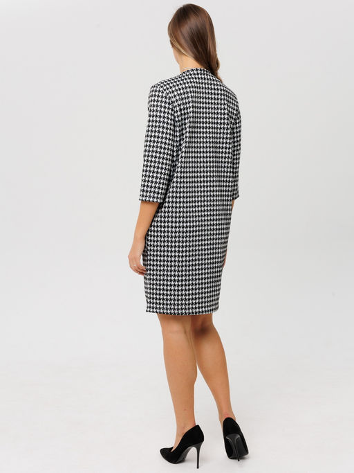 Платье женское П-176 (жаккард принт) Тёмно-серая ёлочка