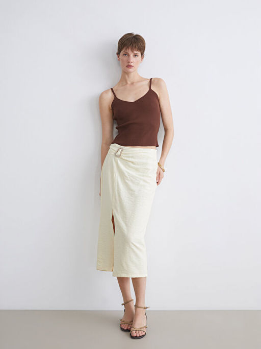 Beli Fermuarl? Dokulu Etek