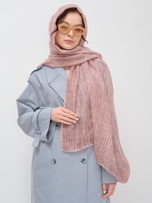 Большой красивый двусторонний палантин с необычной выработкой - Tantino фото 3