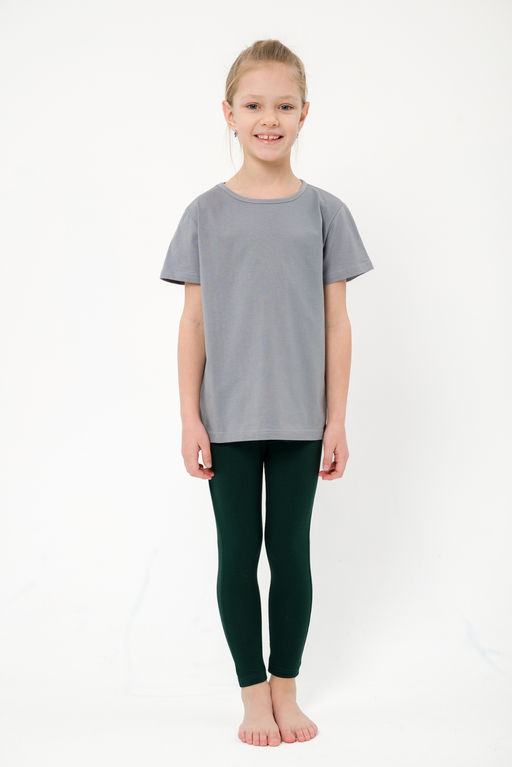 Футболка детская из кулирки серая - Амадэль фото 4