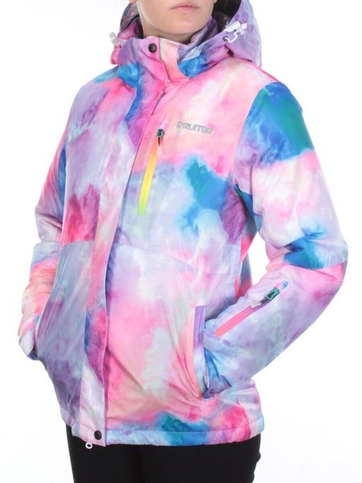 W1609-2 PINK/BLUE PRINT Куртка горнолыжная женская ERUITOR (100 гр. холлофайбера) - Fashion фото 4
