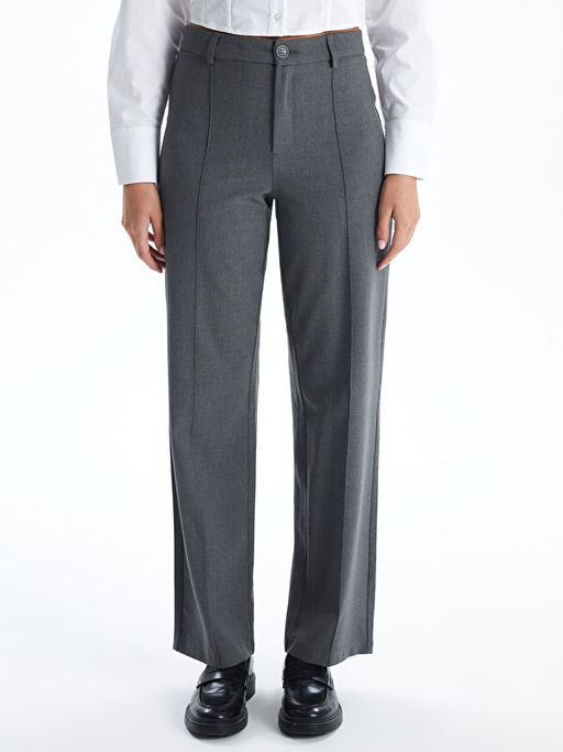 Dar Fit D?z Geni? Pa?a Kad?n Pantolon