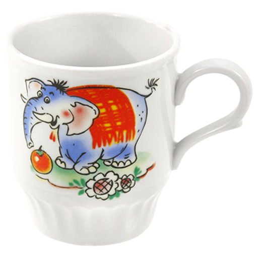 Набор посуды фарфоровый Зоопарк 3 предмета: кружка 210мл, тарелка мелкая д200мм, тарелка глубокая д200мм, форма Русское поле (Россия) - Домашняя мода фото 6