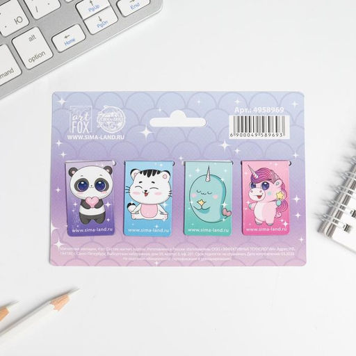 Магнитные закладки Сказочное чтение на открытке, 4 шт - Artfox фото 2