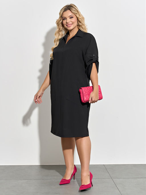 Платье 0297-1п_У черный матовый - Dora фото 4