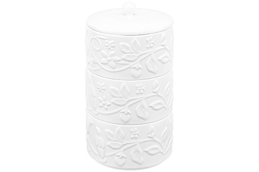 Банка д/хранения 3-х секционная 400 мл 11,5*11,5*20 см Птички на ветке + крышка - Elan gallery фото 6