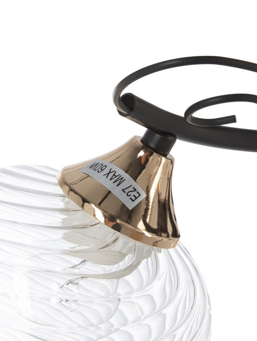 Люстра 11295-9/5, 5×60 Вт, E27, чёрная, золотистая