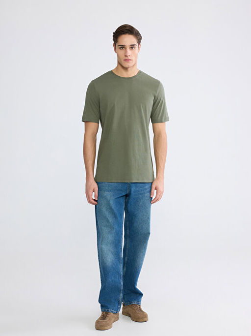 Bisiklet Yaka Penye Erkek Ti??rt