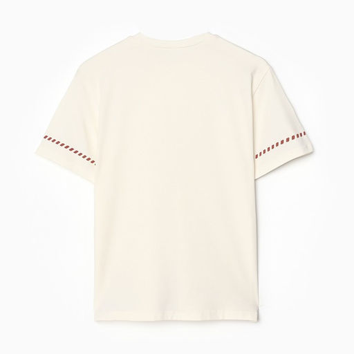 Футболка женская с красным кантом Basic line, молочная, размер 48