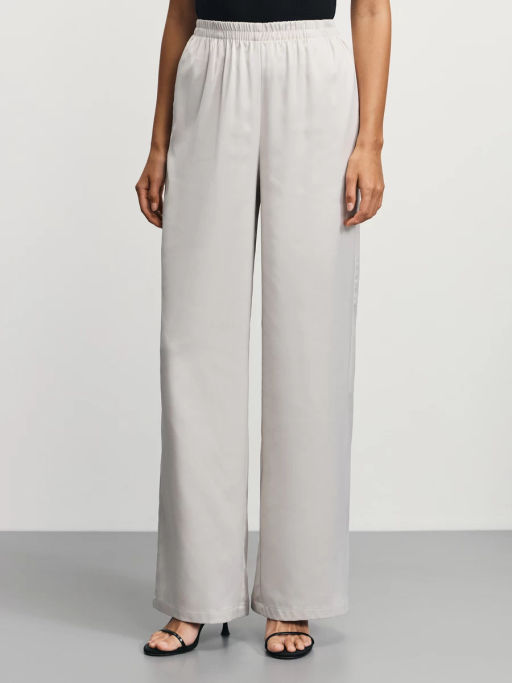 Широкие атласные брюки / Zarina  фото 2