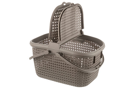 Корзина для пикника 25 л 49,5*35*27,5 см Паола с 2-мя крышками латте (модель 428) - Elan gallery фото 5