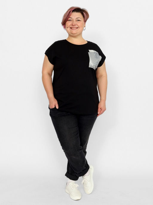 CRB wear/CSLW 60273-22 Футболка женская,черный/Ex.Cherubino  фото 2