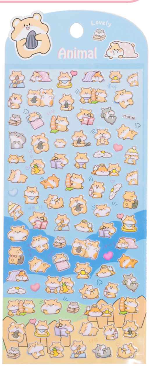 Наклейки "Happy hamster" (9*22,5 см)
