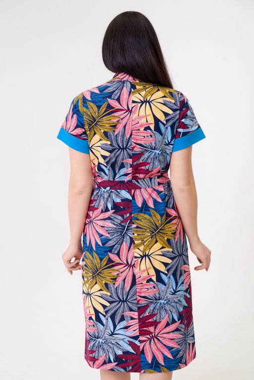 Халат женский из кулирки Елизавета бирюза - Амадэль фото 9